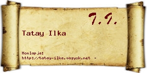 Tatay Ilka névjegykártya